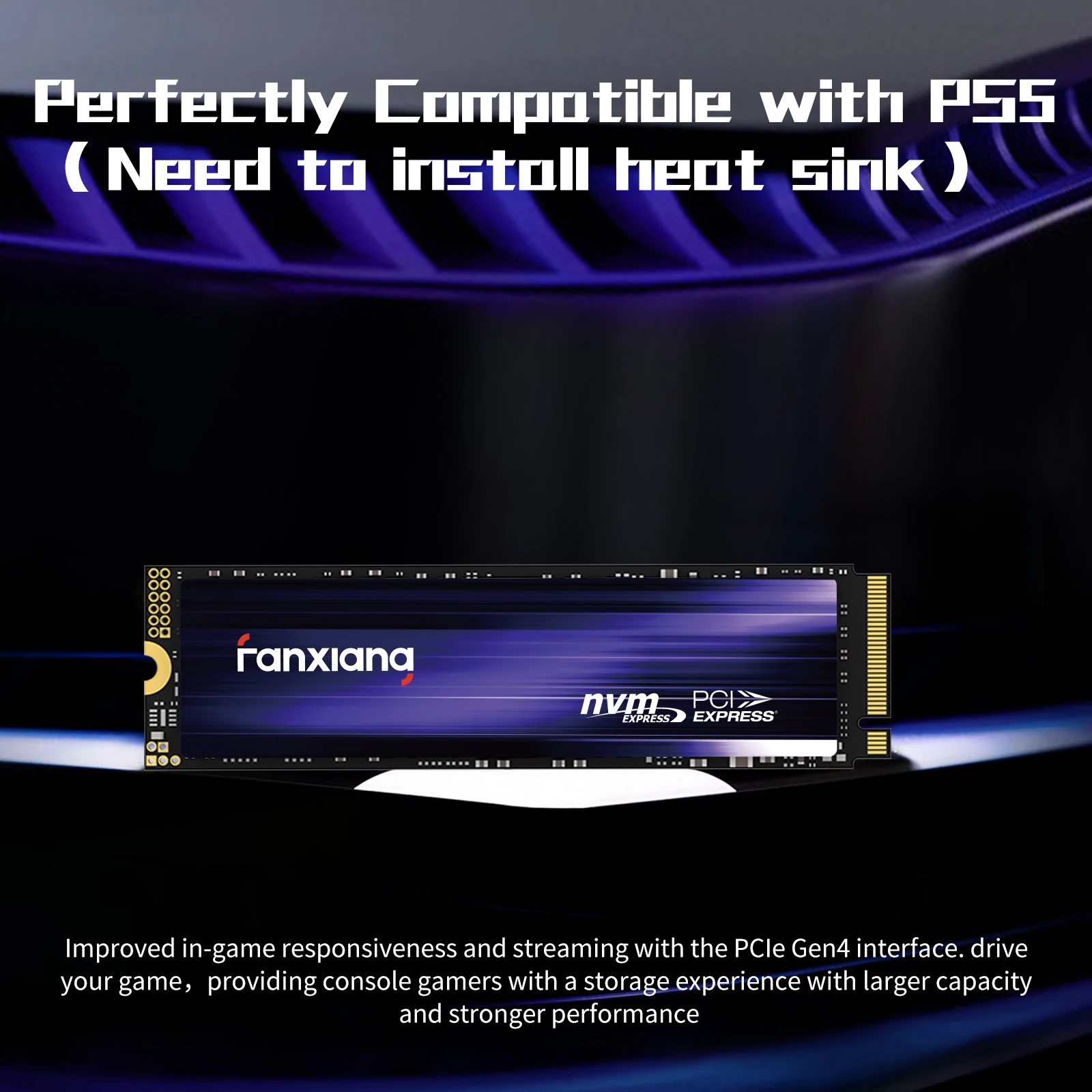 Fanxiang S880 M.2 SSD 1TB 2TB 4TB 7300MB/s PCIe4.0x4 M.2 NVMe SSD Drive 2280 Size Internal Solid State Drive For PS5 Laptop PC