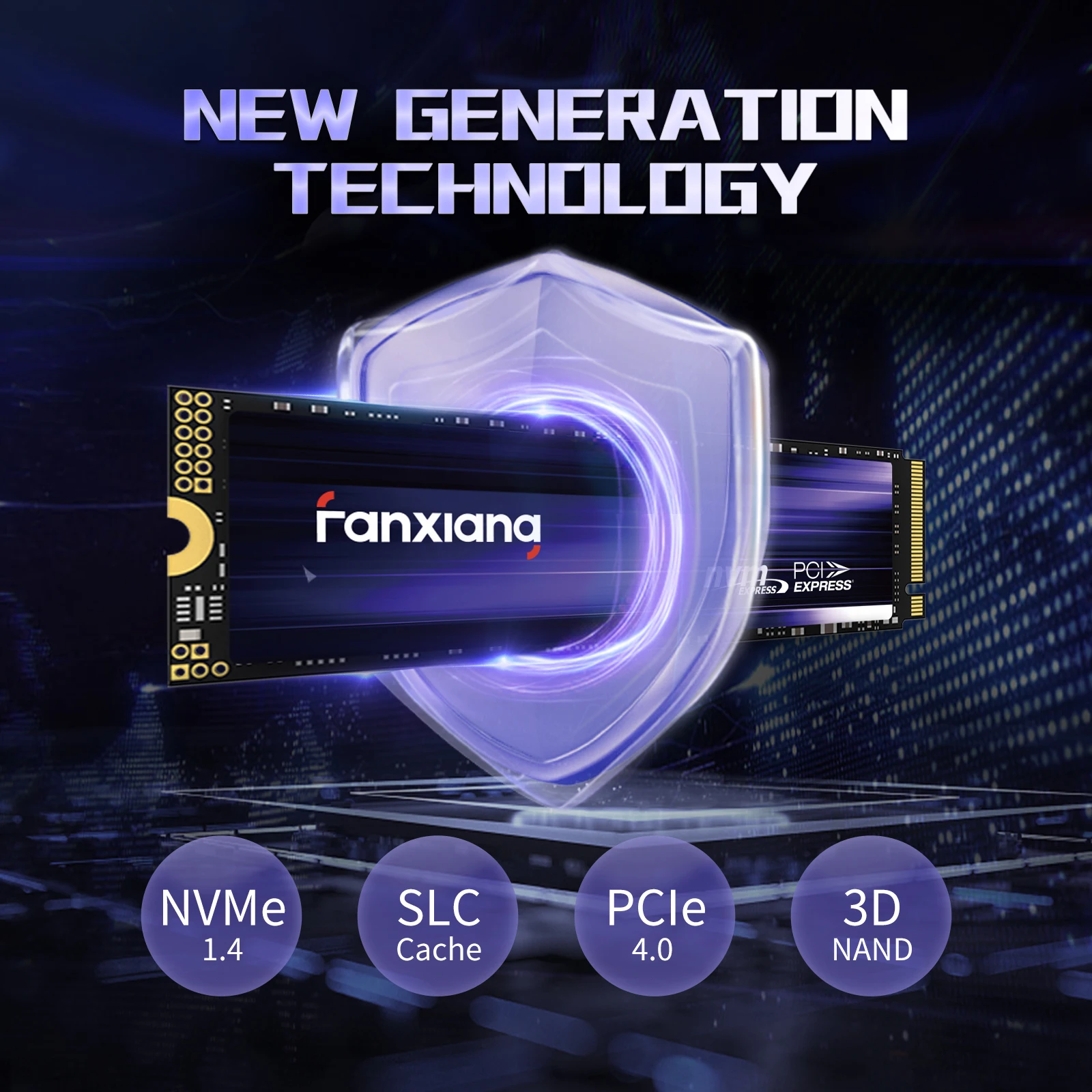Fanxiang S880 M.2 SSD 1TB 2TB 4TB 7300MB/s PCIe4.0x4 M.2 NVMe SSD Drive 2280 Size Internal Solid State Drive For PS5 Laptop PC