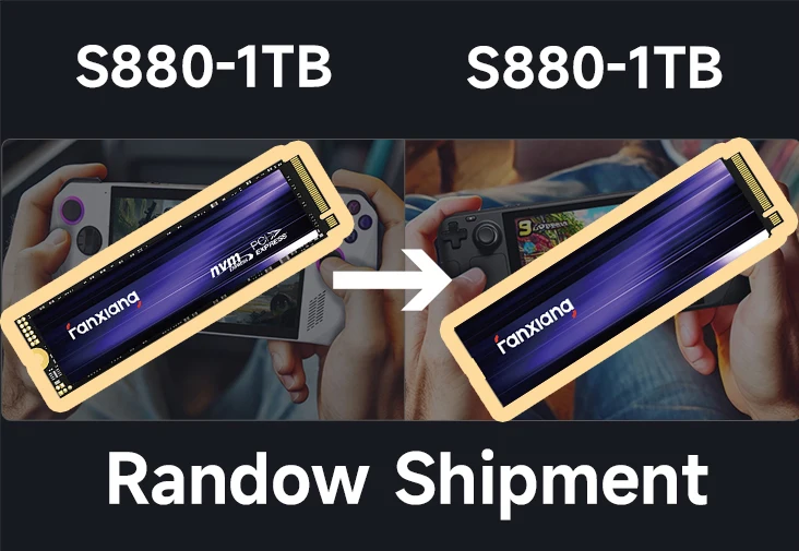 Fanxiang S880 M.2 SSD 1TB 2TB 4TB 7300MB/s PCIe4.0x4 M.2 NVMe SSD Drive 2280 Size Internal Solid State Drive For PS5 Laptop PC