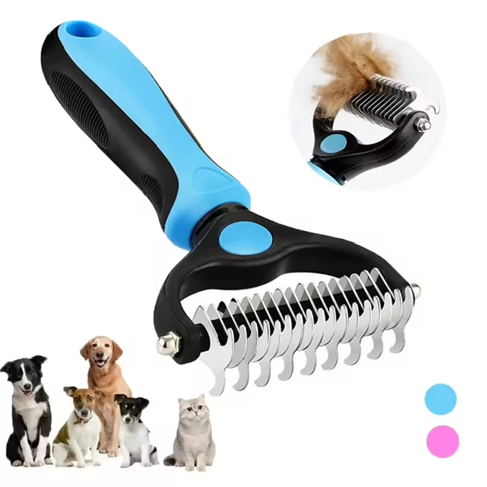 Professional Pet Deshedding Brush Dog Hair Remover Pet Fur Knot Cutter Puppy Cat Comb Brushes Dogs Grooming Shedding Supplies
