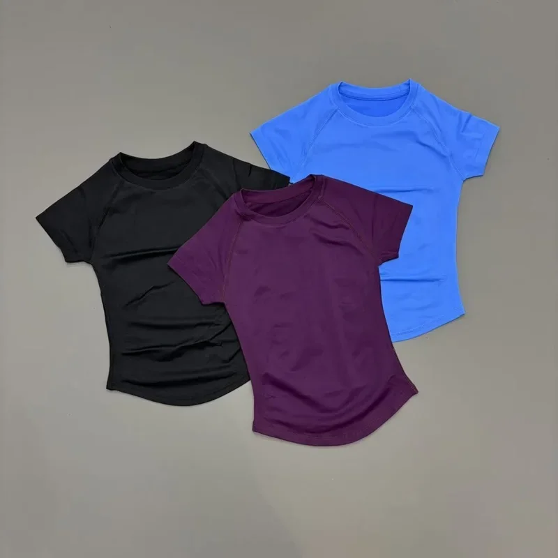 NCOYOE Gym Tank Top Women Short Sleeve Seamless Yoga Top Sports Breathable Slim Fit Workout Shirts Running Fitness Activewear