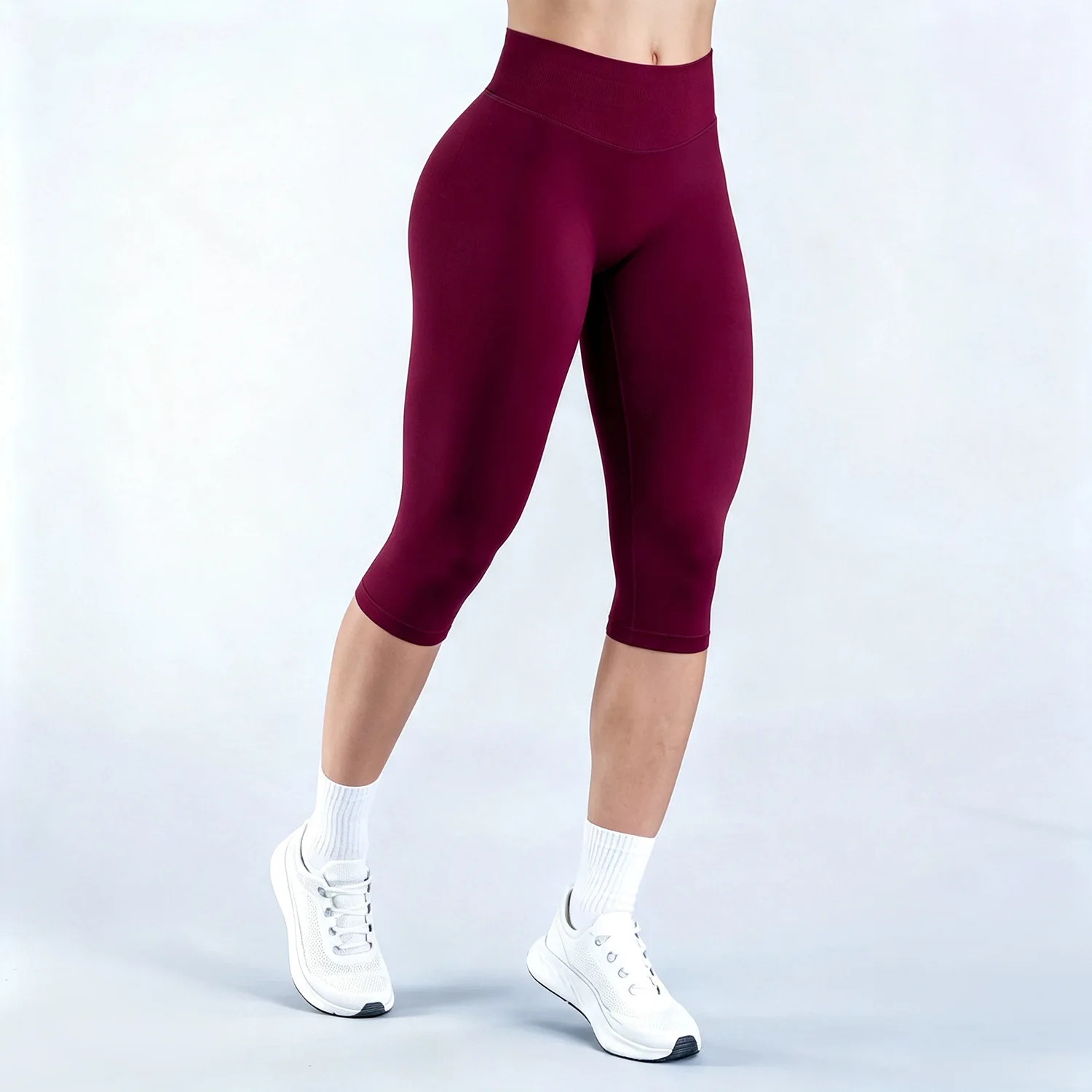 NCLAGEN Seamless Yoga Capri Pants Women Quick Dry Running Sportswear Outdoor Fitness Leggings Gym Clothes Workout Sports Tights