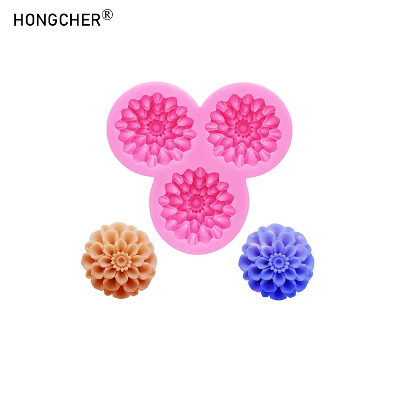 Carnation Flower Making DIY Resin Jewellery Accessories Silicone Mould Handmade Chocolate Flip Cake Baking Moulds