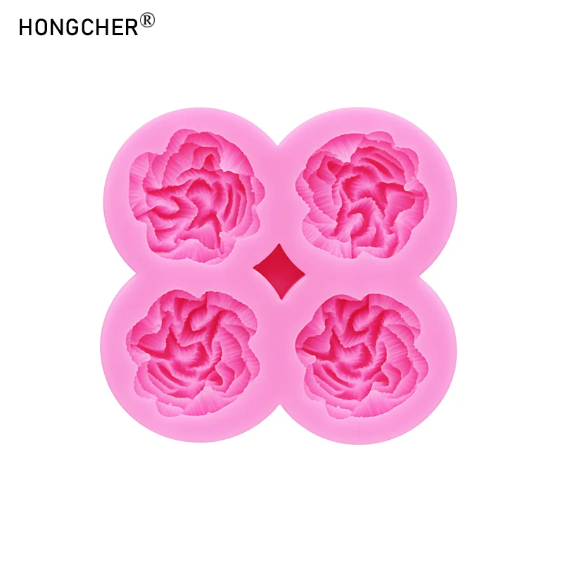 Carnation Flower Making DIY Resin Jewellery Accessories Silicone Mould Handmade Chocolate Flip Cake Baking Moulds