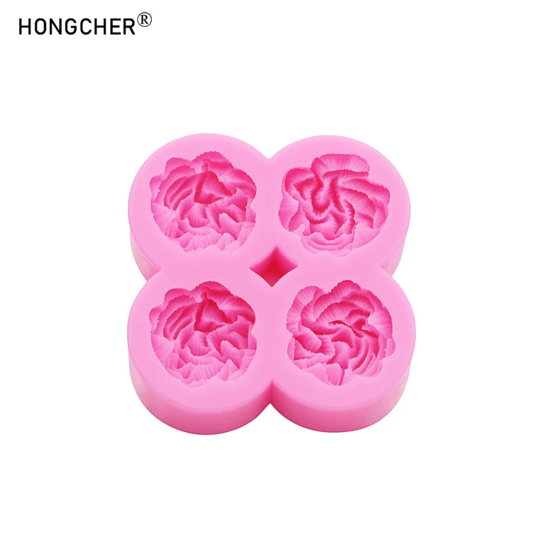 Carnation Flower Making DIY Resin Jewellery Accessories Silicone Mould Handmade Chocolate Flip Cake Baking Moulds