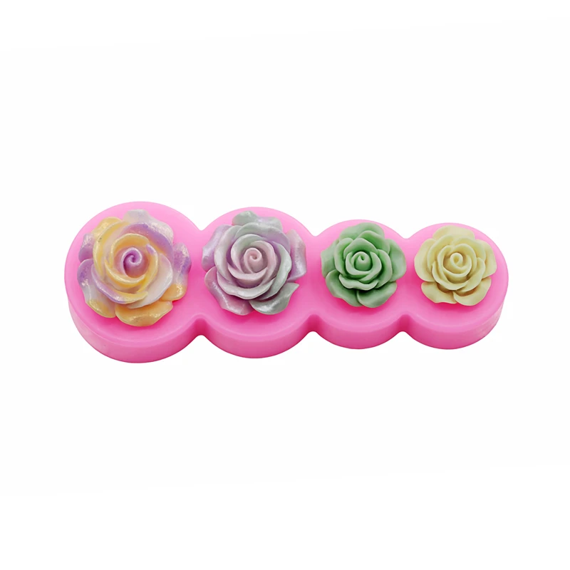 Carnation Flower Making DIY Resin Jewellery Accessories Silicone Mould Handmade Chocolate Flip Cake Baking Moulds