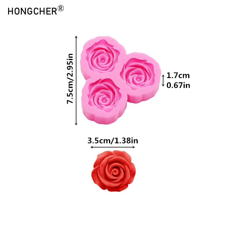 Carnation Flower Making DIY Resin Jewellery Accessories Silicone Mould Handmade Chocolate Flip Cake Baking Moulds