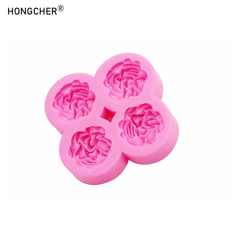 Carnation Flower Making DIY Resin Jewellery Accessories Silicone Mould Handmade Chocolate Flip Cake Baking Moulds