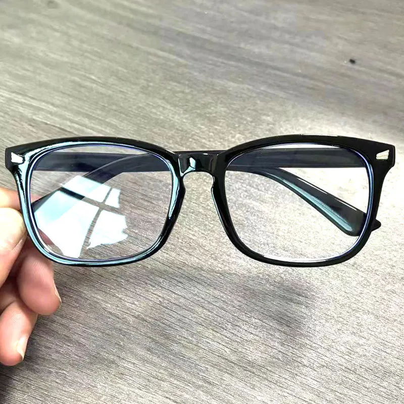 Trending Blue Light Blocking Men's Glasses Gaming TR90 Matte Black Anti Ray Eyeglasses Computer Transparent Fashion Eyewear