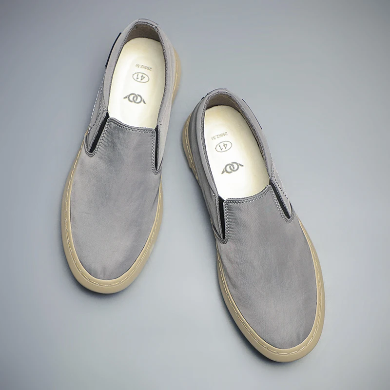 Summer Breathable Canvas Shoes Men Loafers Slip On Sneakers Fashion Casual Men Shoes Lightweight Flats Men Driving ZapatoBD24060