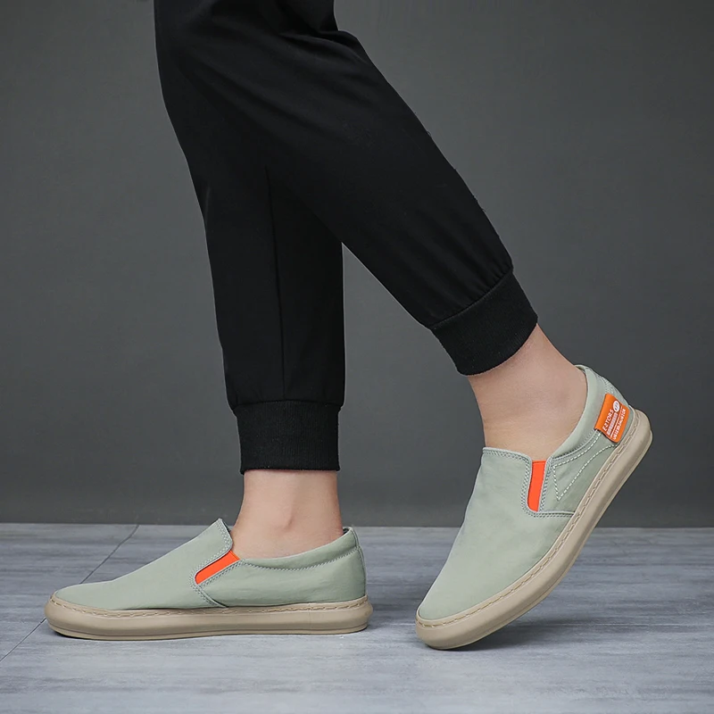 Summer Breathable Canvas Shoes Men Loafers Slip On Sneakers Fashion Casual Men Shoes Lightweight Flats Men Driving ZapatoBD24060