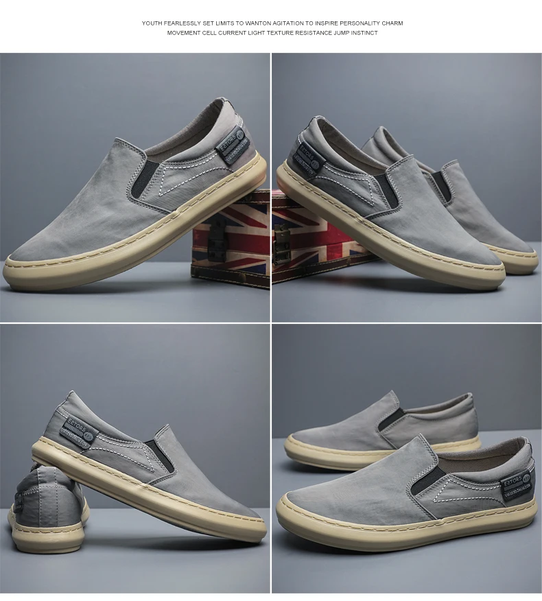 Summer Breathable Canvas Shoes Men Loafers Slip On Sneakers Fashion Casual Men Shoes Lightweight Flats Men Driving ZapatoBD24060
