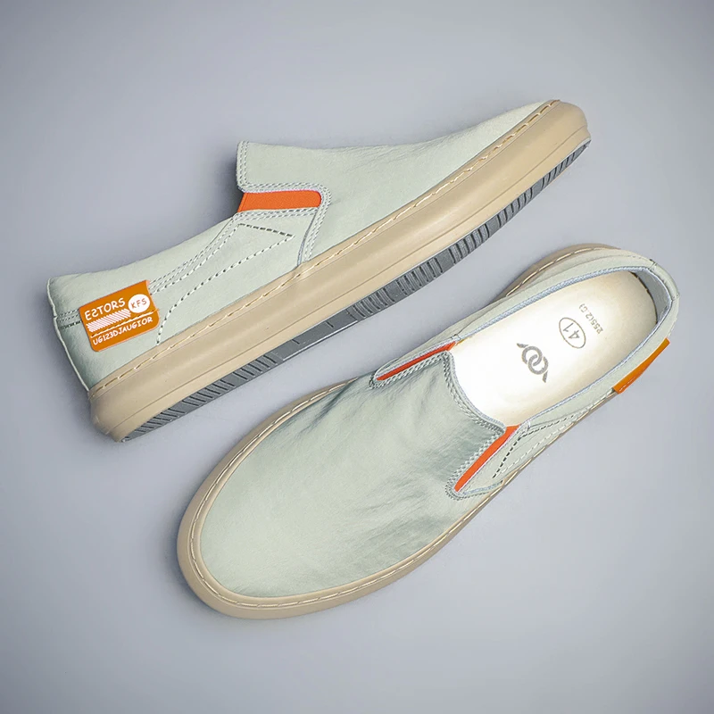Summer Breathable Canvas Shoes Men Loafers Slip On Sneakers Fashion Casual Men Shoes Lightweight Flats Men Driving ZapatoBD24060