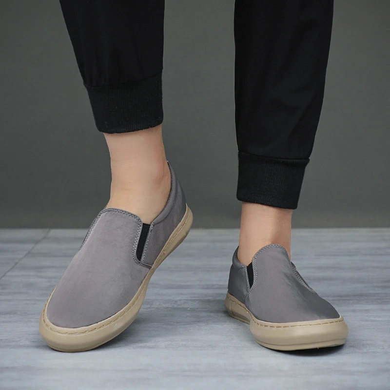 Summer Breathable Canvas Shoes Men Loafers Slip On Sneakers Fashion Casual Men Shoes Lightweight Flats Men Driving ZapatoBD24060