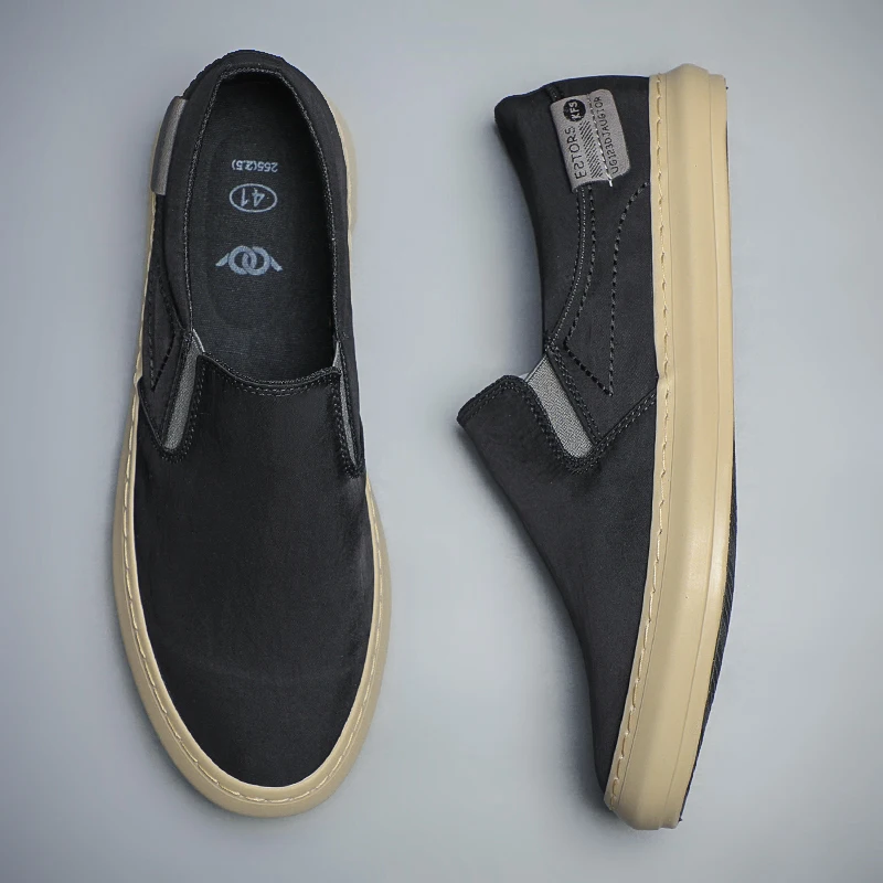 Summer Breathable Canvas Shoes Men Loafers Slip On Sneakers Fashion Casual Men Shoes Lightweight Flats Men Driving ZapatoBD24060