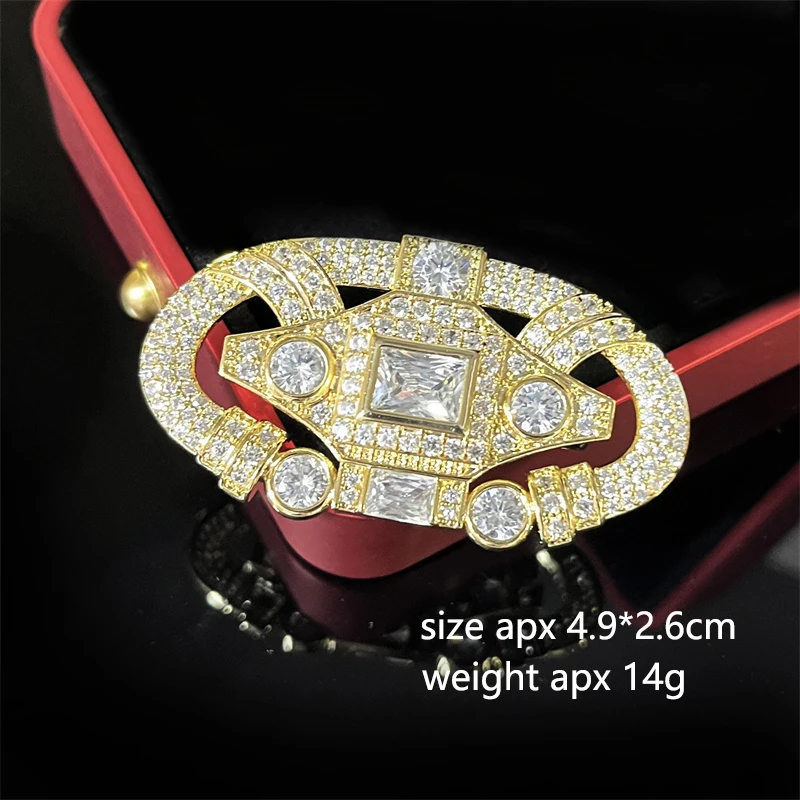 Vintage High-end Palace Style Brooch Men's Collar Clip Buckle Dual-purpose Broche Pearl Removable Pins Luxury Clothing Corsage