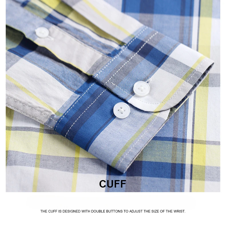 Fashion Korean Trends Casual Long-Sleeve Shirts for Men Slim Fit Plain Shirt 100% Cotton Plaid Striped Tops Soft Designer Clothe