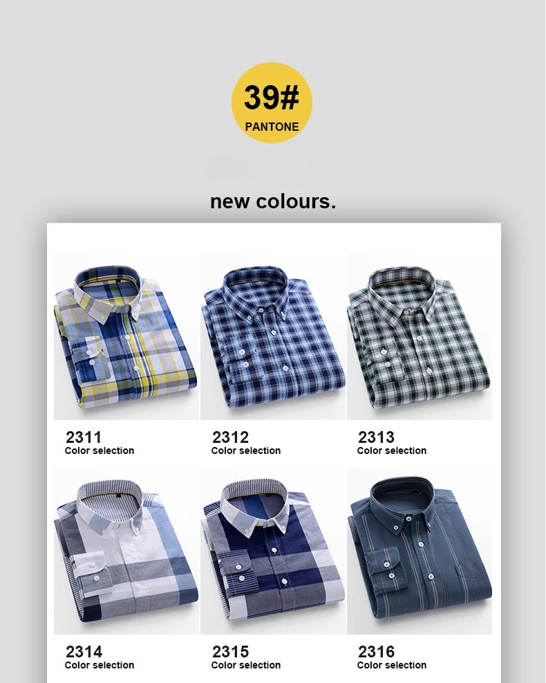 Fashion Korean Trends Casual Long-Sleeve Shirts for Men Slim Fit Plain Shirt 100% Cotton Plaid Striped Tops Soft Designer Clothe
