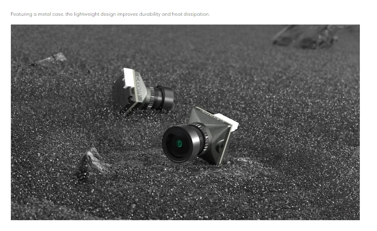 CADDX Ratel Pro 1500TVL Super WDR 4.5V-27V 4:3/16:9 NTSC/PAL CMOS FPV Starlight Night Vision Blacklight Camera for RC Drone