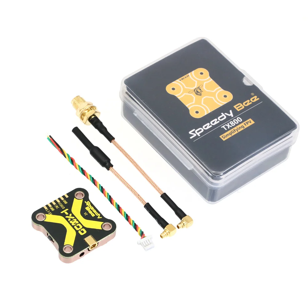 SpeedyBee TX800 VTX 5.8G 48CH PitMode 25mW/200mW/400mW/800mW Output Long Range Transmitter Tramp Support For RC FPV Racing Drone