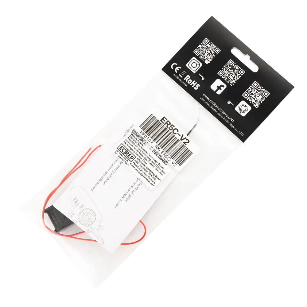 RadioMaster ER5C V2 2.4GHz ELRS PWM Receiver for Surface Marine RC Applications