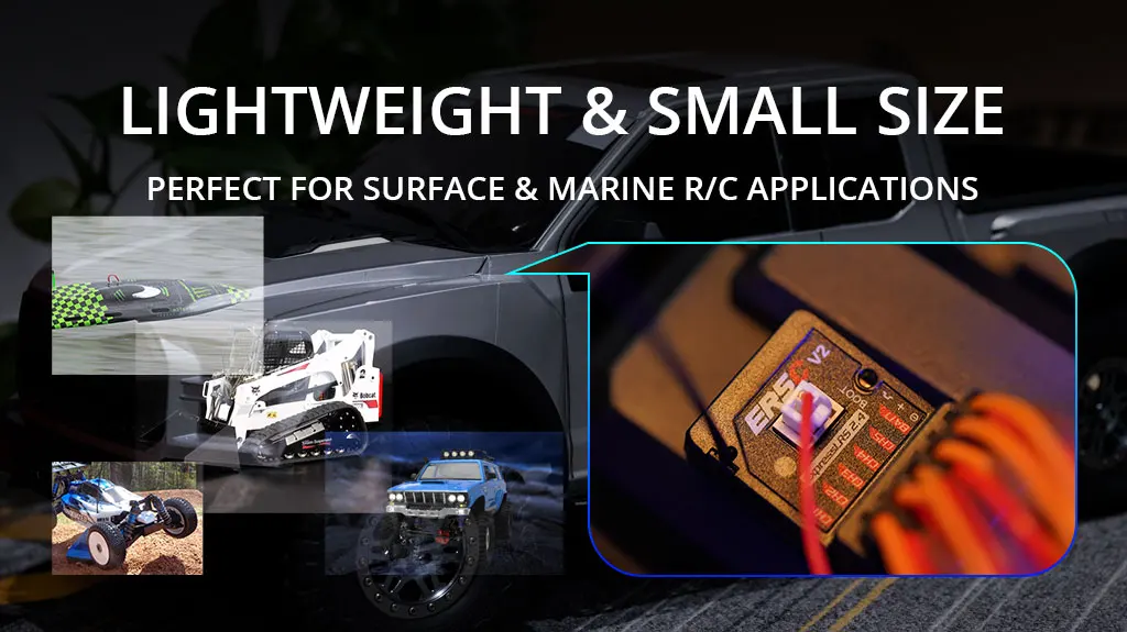 RadioMaster ER5C V2 2.4GHz ELRS PWM Receiver for Surface Marine RC Applications