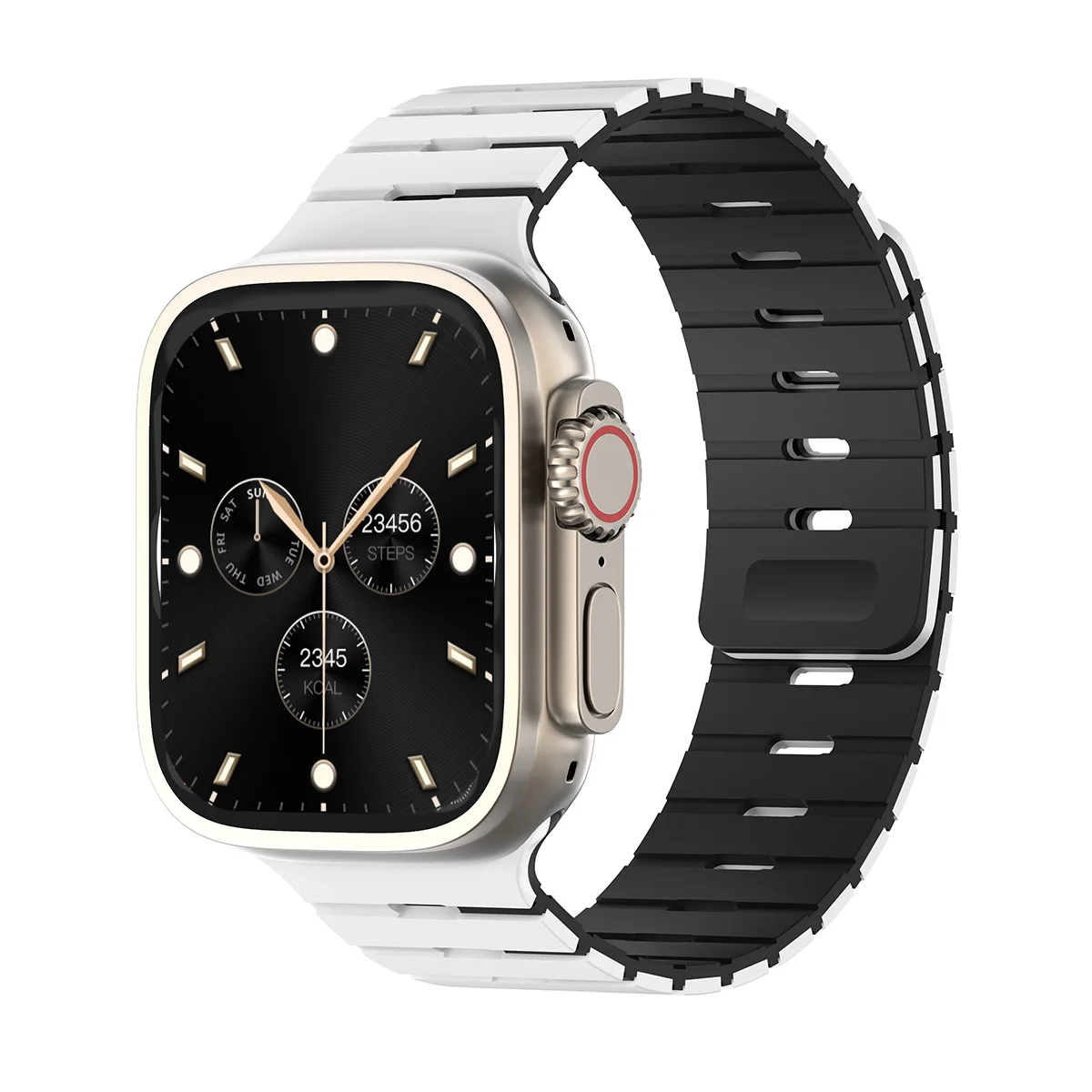 Magnetic Silicone Band for Apple Watch Ultra 3/2 49mm 46 45 44mm 42mm Adjustable Sport Strap for Iwatch Series 11 10 9 8 7 SE3