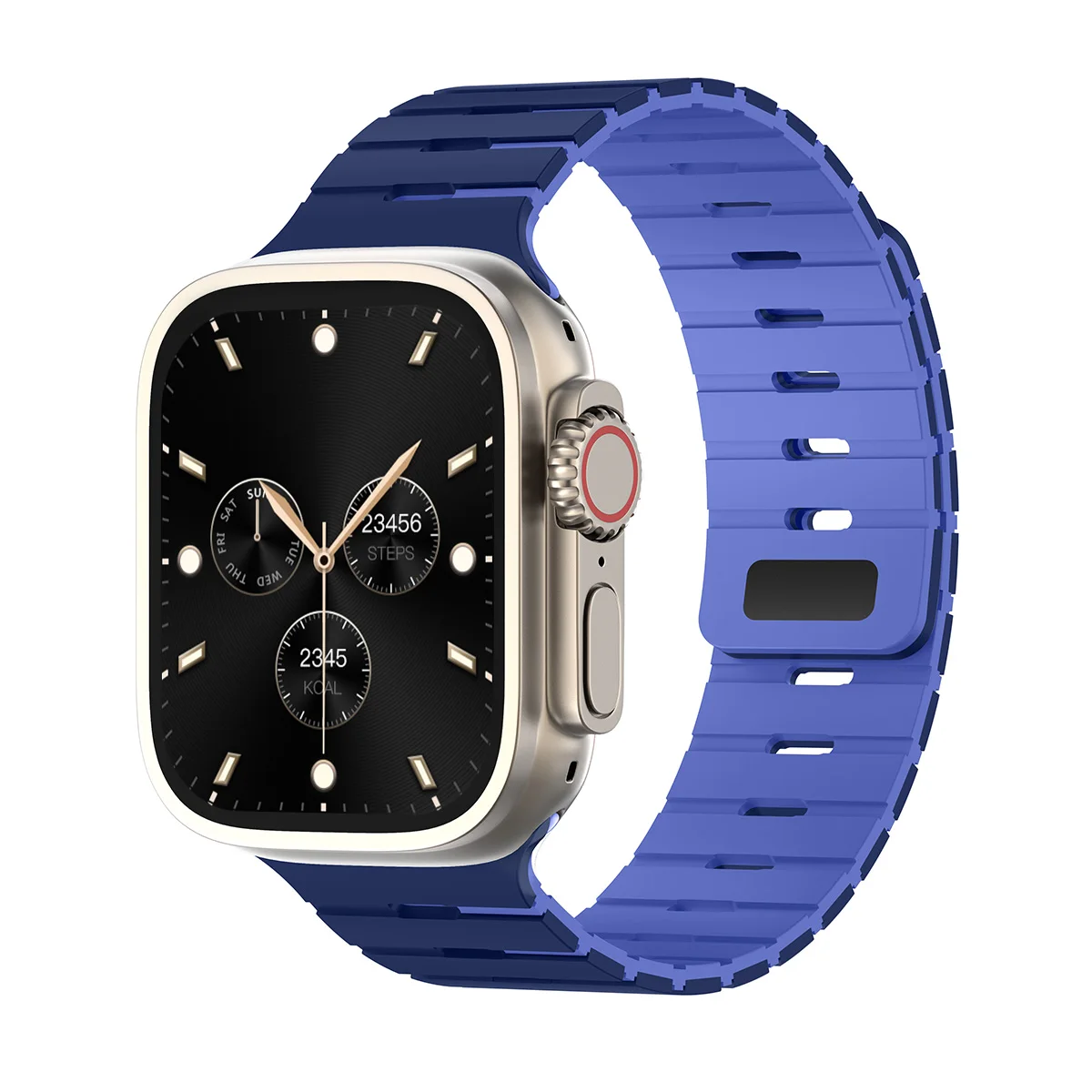 Magnetic Silicone Band for Apple Watch Ultra 3/2 49mm 46 45 44mm 42mm Adjustable Sport Strap for Iwatch Series 11 10 9 8 7 SE3