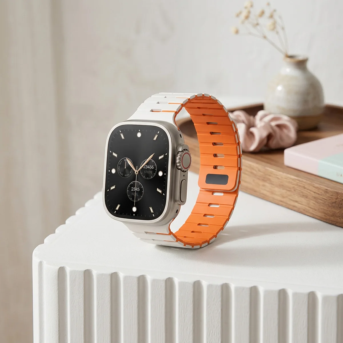 Magnetic Silicone Band for Apple Watch Ultra 3/2 49mm 46 45 44mm 42mm Adjustable Sport Strap for Iwatch Series 11 10 9 8 7 SE3