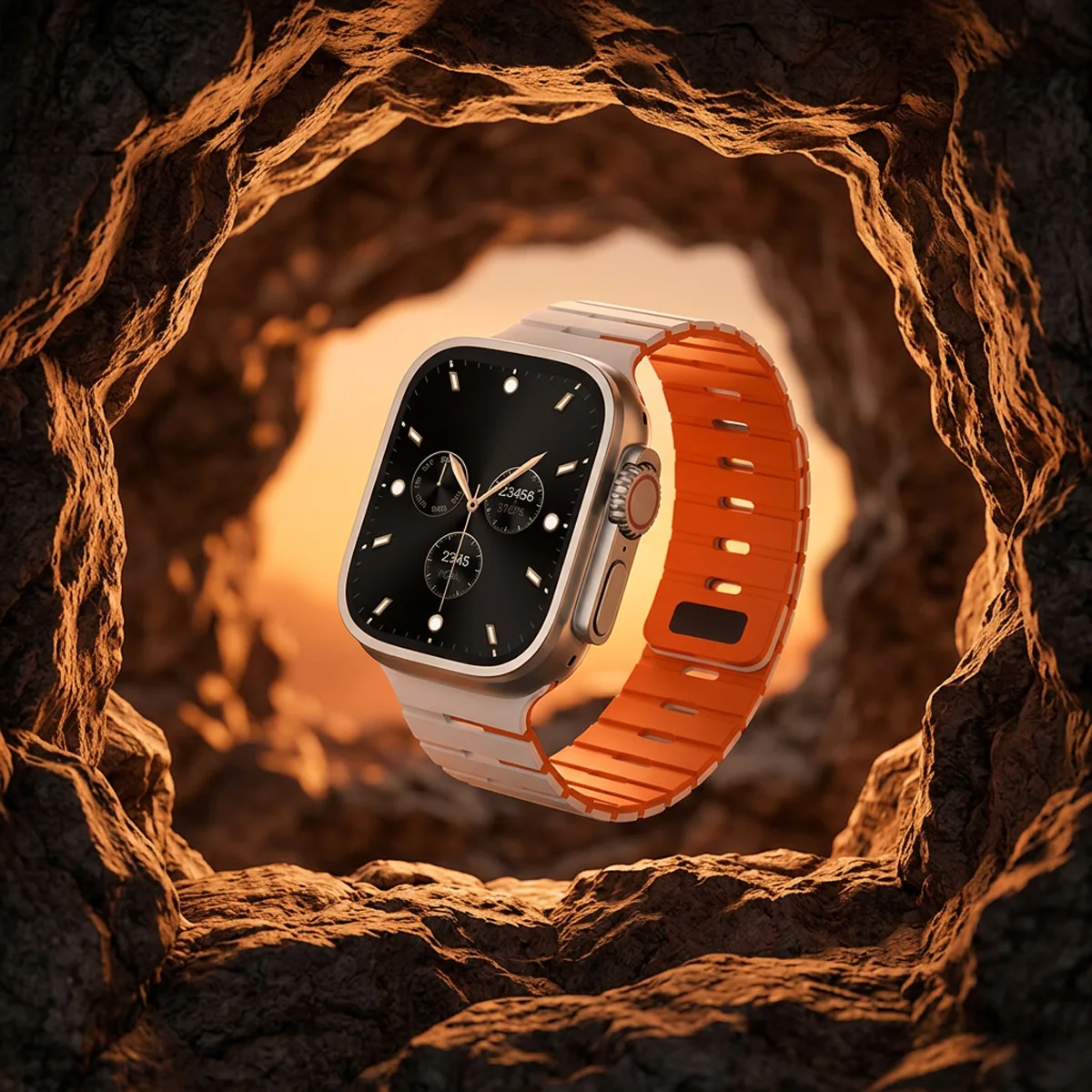 Magnetic Silicone Band for Apple Watch Ultra 3/2 49mm 46 45 44mm 42mm Adjustable Sport Strap for Iwatch Series 11 10 9 8 7 SE3