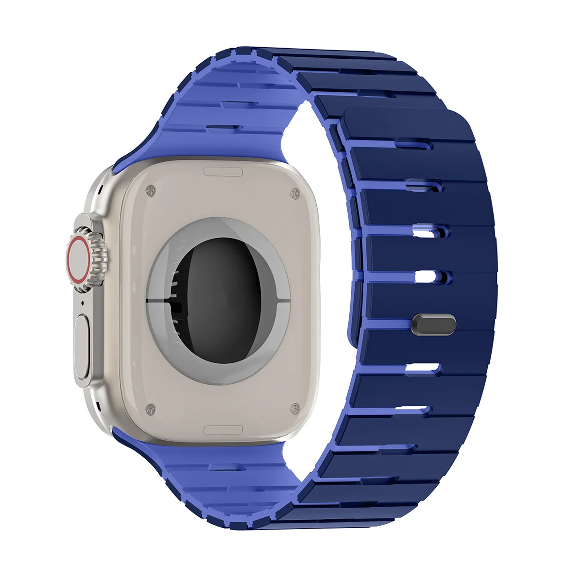 Magnetic Silicone Band for Apple Watch Ultra 3/2 49mm 46 45 44mm 42mm Adjustable Sport Strap for Iwatch Series 11 10 9 8 7 SE3