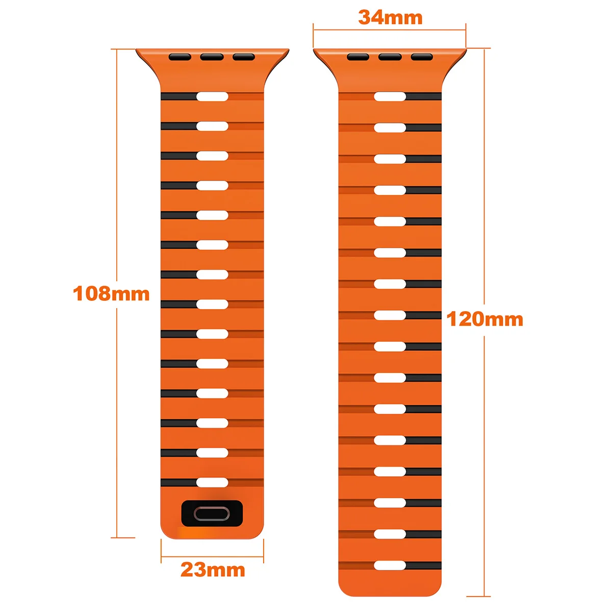 Magnetic Silicone Band for Apple Watch Ultra 3/2 49mm 46 45 44mm 42mm Adjustable Sport Strap for Iwatch Series 11 10 9 8 7 SE3
