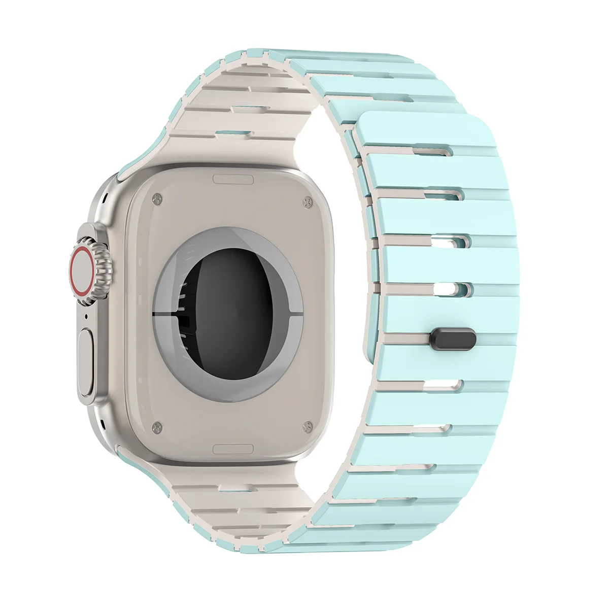 Magnetic Silicone Band for Apple Watch Ultra 3/2 49mm 46 45 44mm 42mm Adjustable Sport Strap for Iwatch Series 11 10 9 8 7 SE3