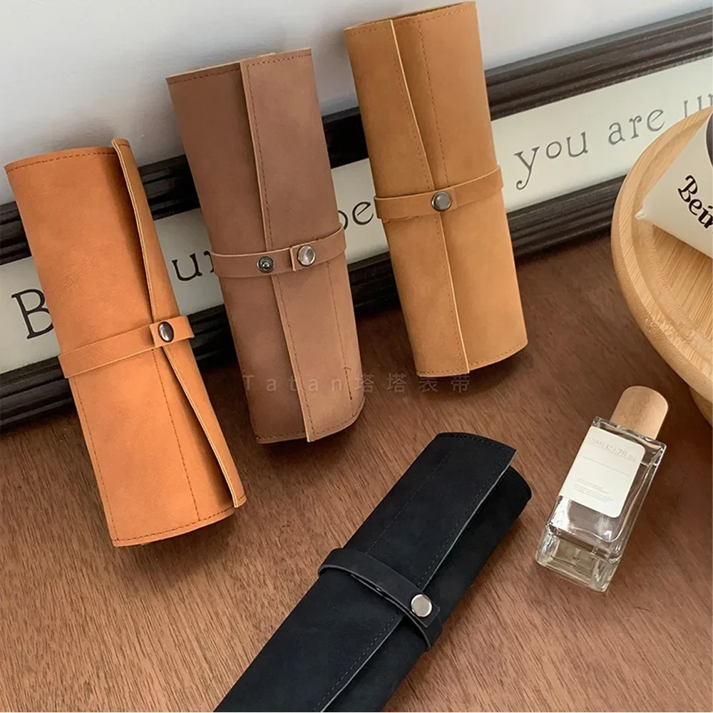 2026 Watch Band Roll Organizer with 5 Slots,Storage Box,Easy Carry On Watchlover Storage,Full Grain Leather,Handmade Travel Case