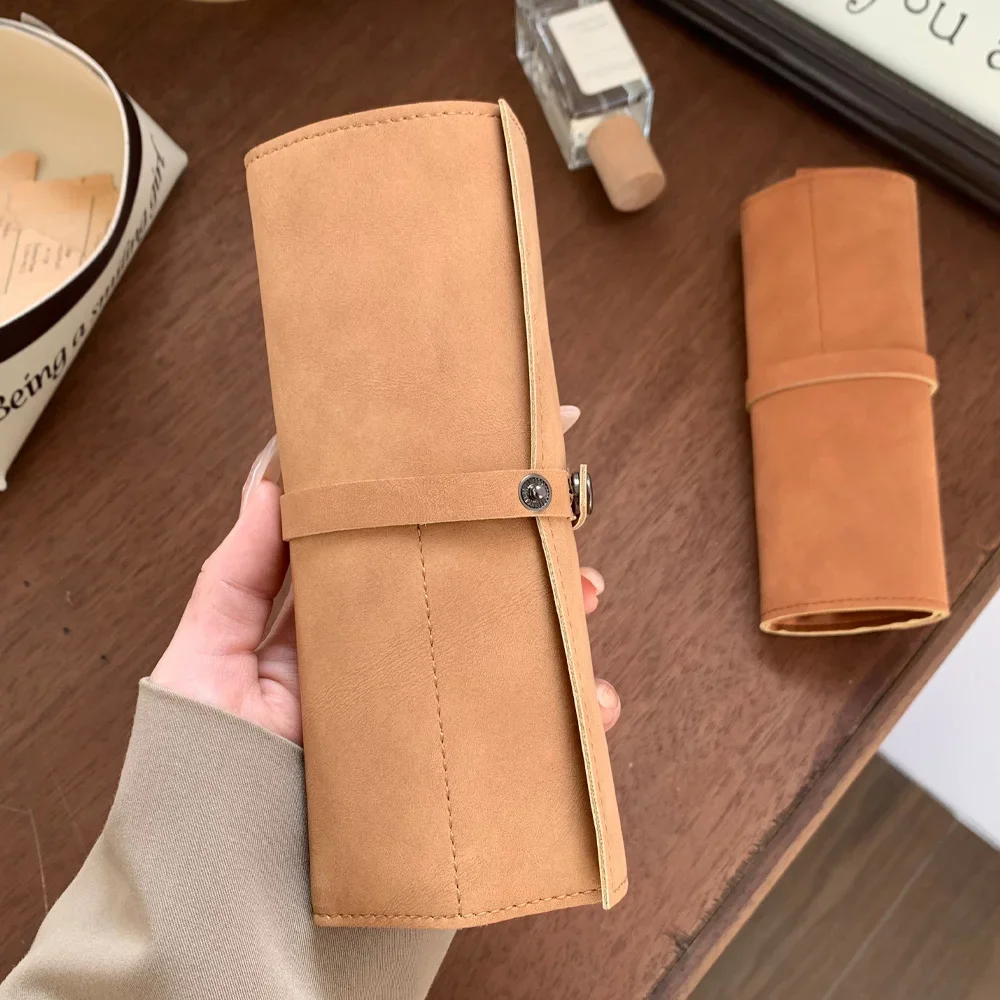 2026 Watch Band Roll Organizer with 5 Slots,Storage Box,Easy Carry On Watchlover Storage,Full Grain Leather,Handmade Travel Case