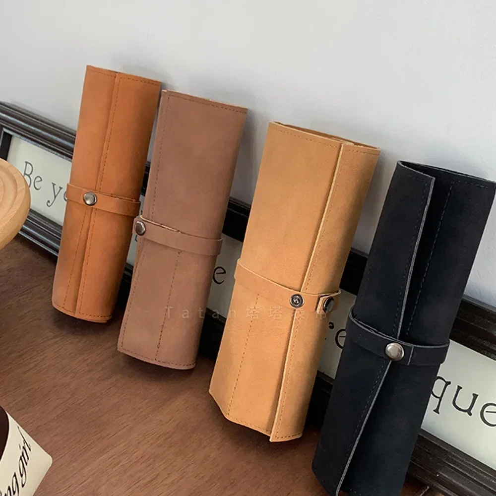 2026 Watch Band Roll Organizer with 5 Slots,Storage Box,Easy Carry On Watchlover Storage,Full Grain Leather,Handmade Travel Case