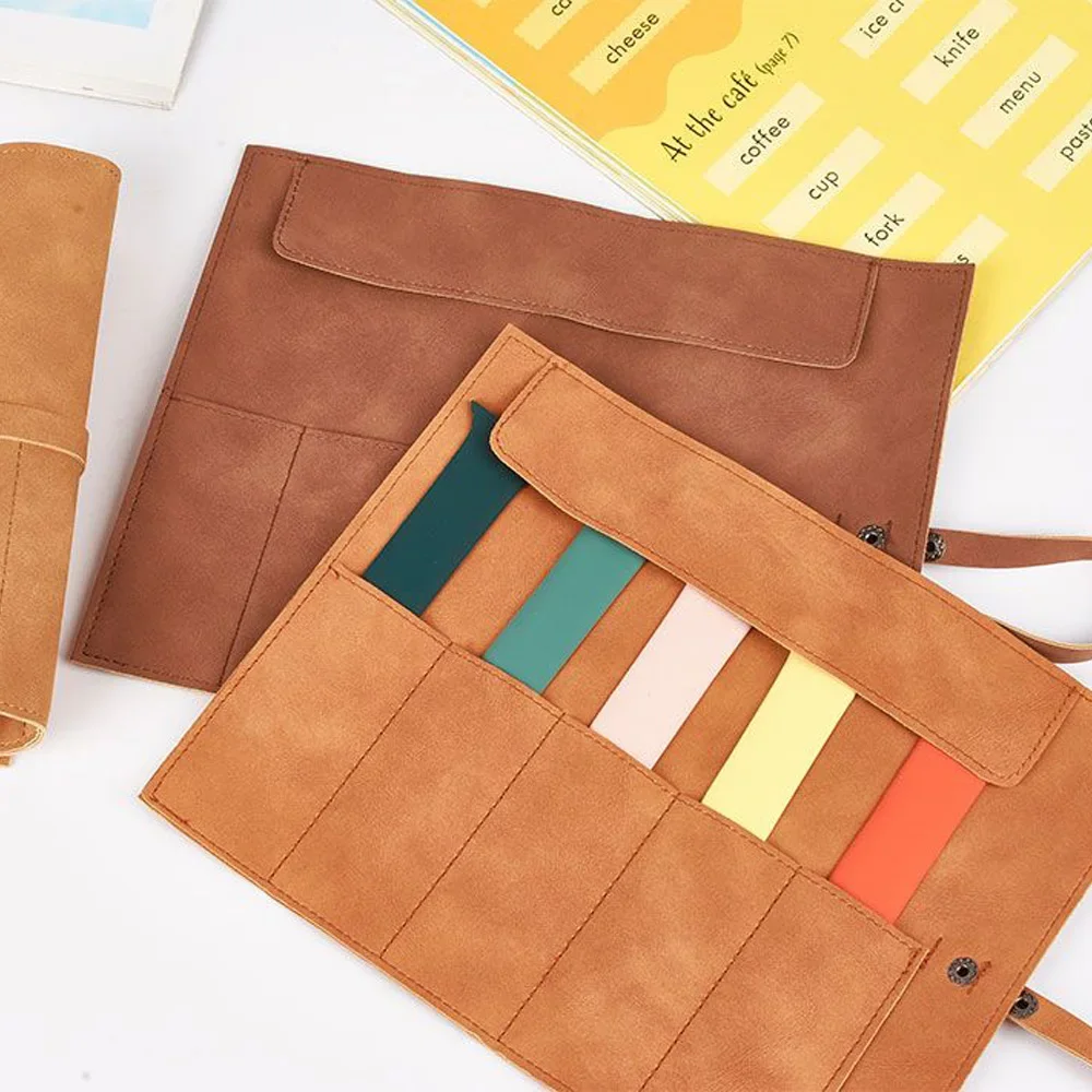 2026 Watch Band Roll Organizer with 5 Slots,Storage Box,Easy Carry On Watchlover Storage,Full Grain Leather,Handmade Travel Case