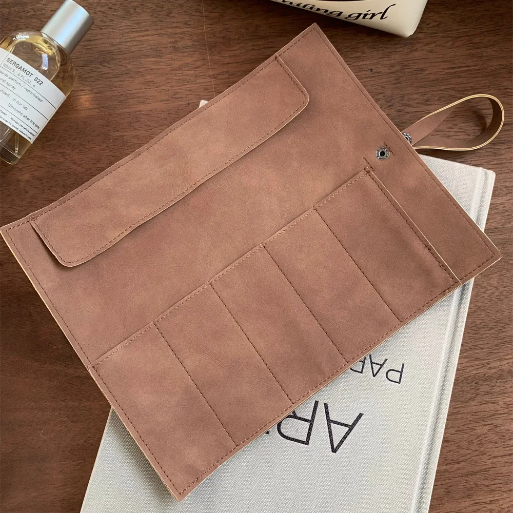 2026 Watch Band Roll Organizer with 5 Slots,Storage Box,Easy Carry On Watchlover Storage,Full Grain Leather,Handmade Travel Case