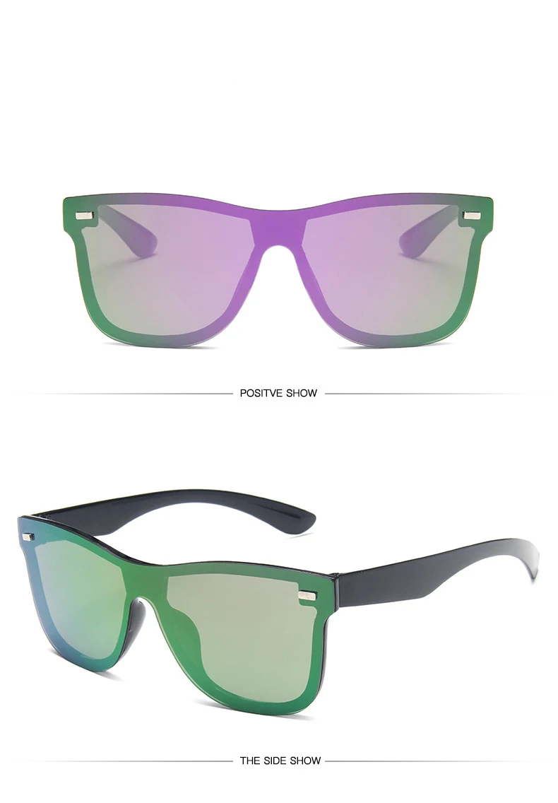 Luxury OverSized Glasses Women Anti-Reflective Mirror Sunglasses Square Plastic Eyeglasses
