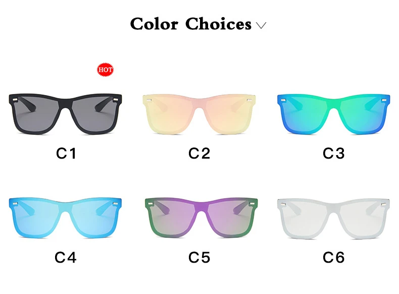 Luxury OverSized Glasses Women Anti-Reflective Mirror Sunglasses Square Plastic Eyeglasses