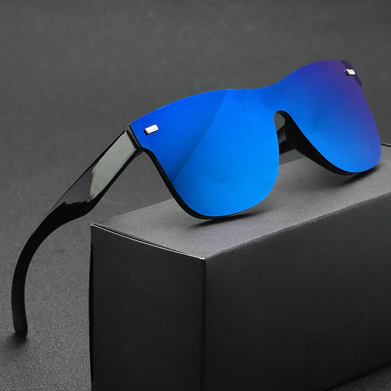 Luxury OverSized Glasses Women Anti-Reflective Mirror Sunglasses Square Plastic Eyeglasses