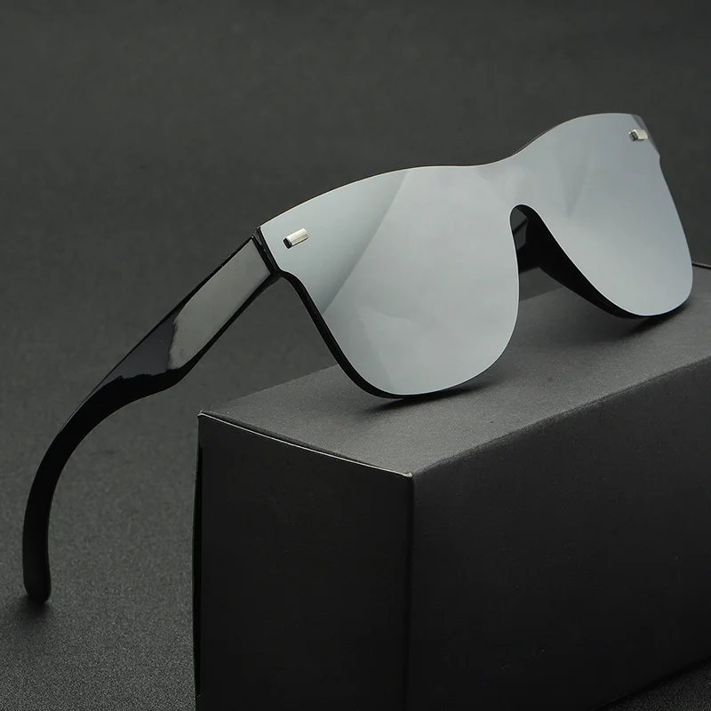 Luxury OverSized Glasses Women Anti-Reflective Mirror Sunglasses Square Plastic Eyeglasses