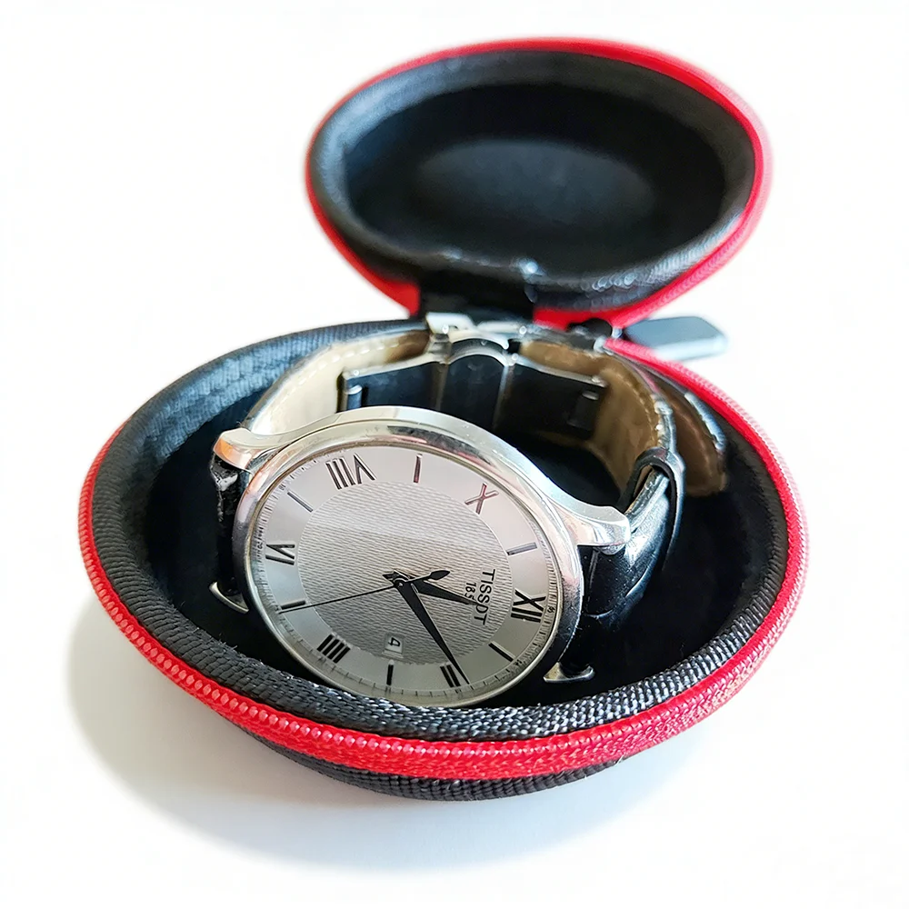 Portable EVA Single Watch Travel Case Watch Storage Organizer Box Watch Holder Waterproof for Smartwatches Zippered Container
