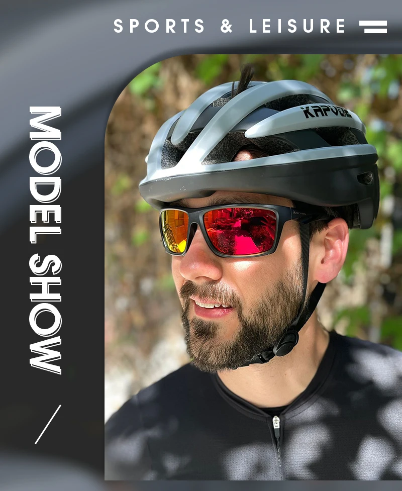Kapvoe Polarized Sunglasses Fashion Outdoor Sports Uv400 Glasses Camping Fishing Goggles Hiking Running Glasses for Men Cycl