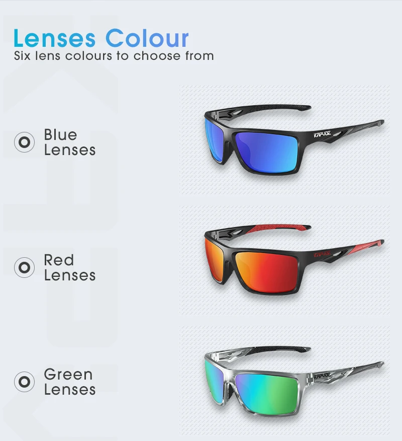 Kapvoe Polarized Sunglasses Fashion Outdoor Sports Uv400 Glasses Camping Fishing Goggles Hiking Running Glasses for Men Cycl