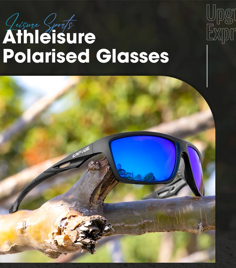 Kapvoe Polarized Sunglasses Fashion Outdoor Sports Uv400 Glasses Camping Fishing Goggles Hiking Running Glasses for Men Cycl