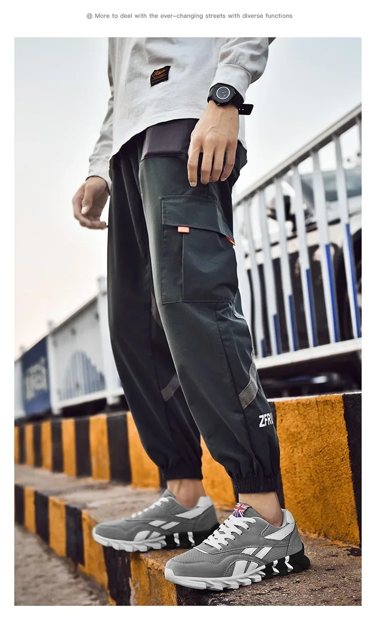Brand Trend Size 38-48 Men's Wear-resistant Cushioning Thick-soled Fitness Sneakers Outdoor Breathable Running Shoes for Men