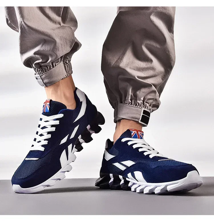 Brand Trend Size 38-48 Men's Wear-resistant Cushioning Thick-soled Fitness Sneakers Outdoor Breathable Running Shoes for Men