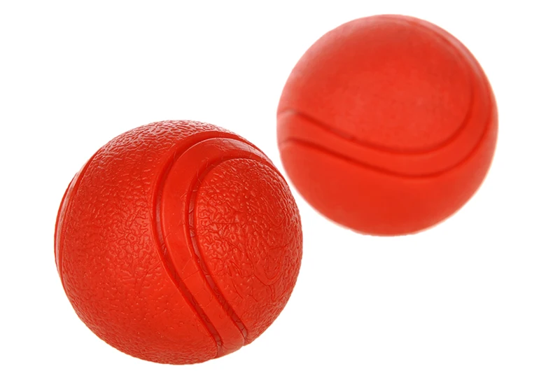 HOOPET Dog Toy Rubber Ball Bite-resistant Ball Toy for Dogs Puppy Teddy Pitbull Red Color Solid Ball S-XL Pet Supplies