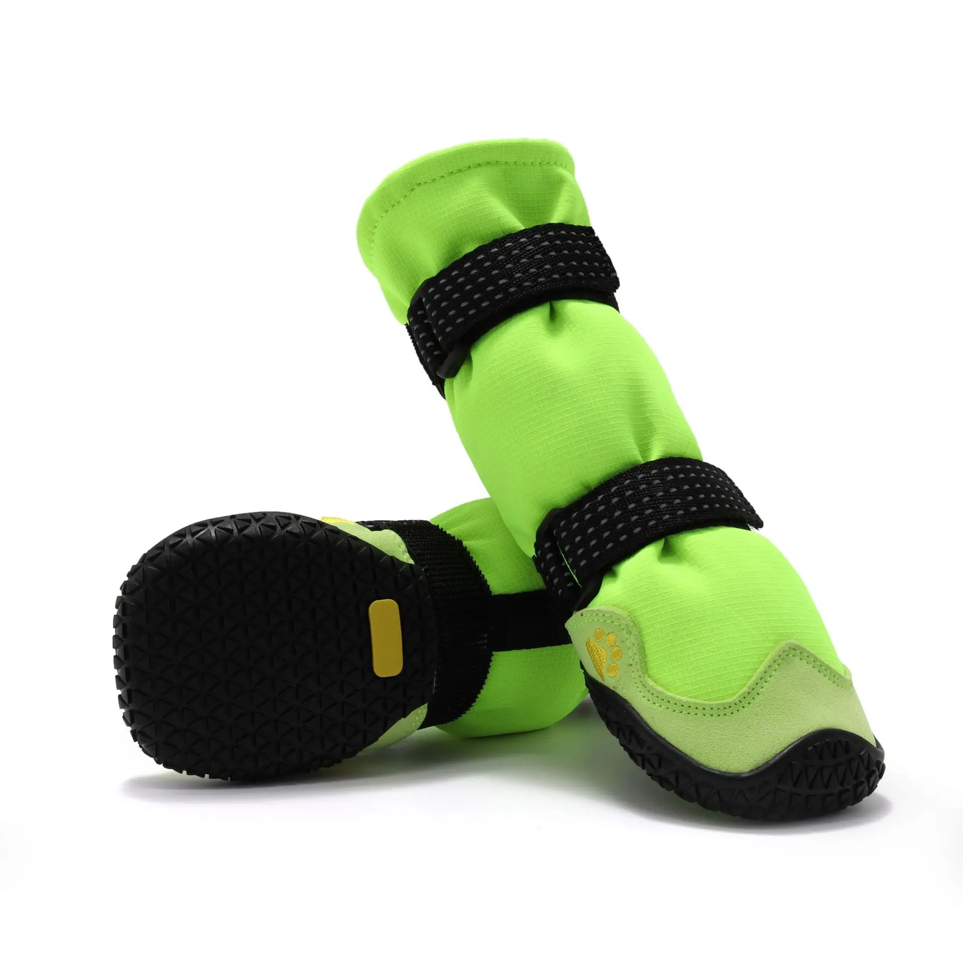 Dog Booties Waterproof High Tops 4Pcs Dog Shoes for Medium Large Dogs Rugged Anti-Slip Paw Protector Boots Rain Snow Winter Use
